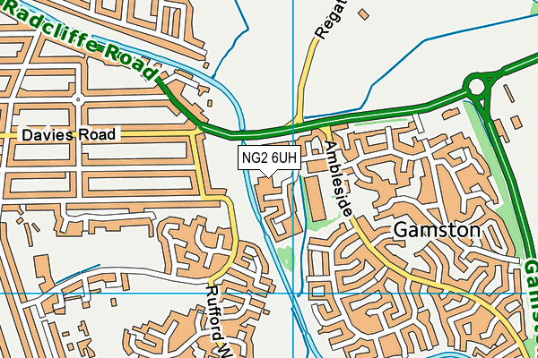 NG2 6UH map - OS VectorMap District (Ordnance Survey)