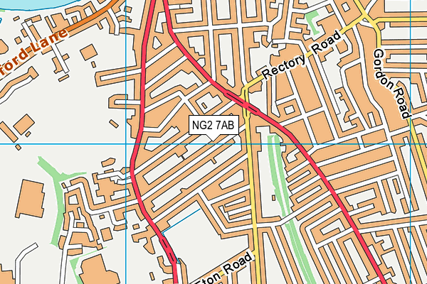 NG2 7AB map - OS VectorMap District (Ordnance Survey)