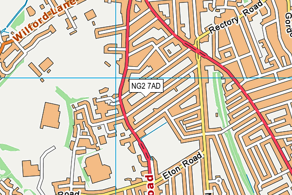 NG2 7AD map - OS VectorMap District (Ordnance Survey)
