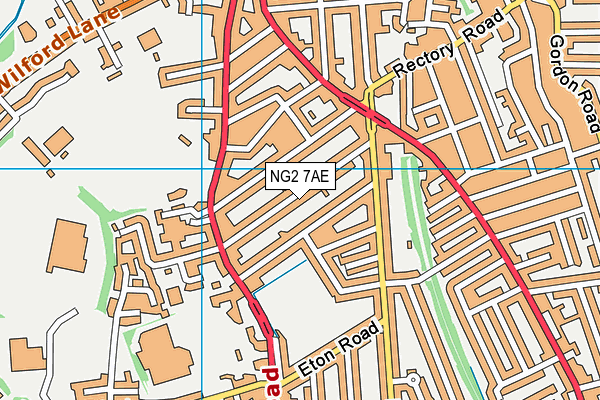 NG2 7AE map - OS VectorMap District (Ordnance Survey)