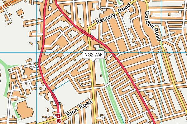 NG2 7AF map - OS VectorMap District (Ordnance Survey)