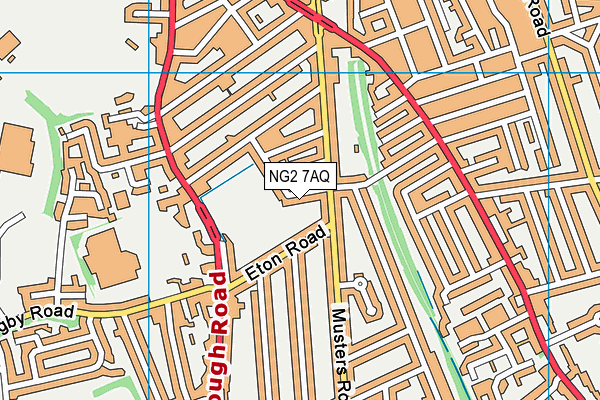 NG2 7AQ map - OS VectorMap District (Ordnance Survey)