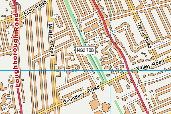 NG2 7BB map - OS VectorMap District (Ordnance Survey)