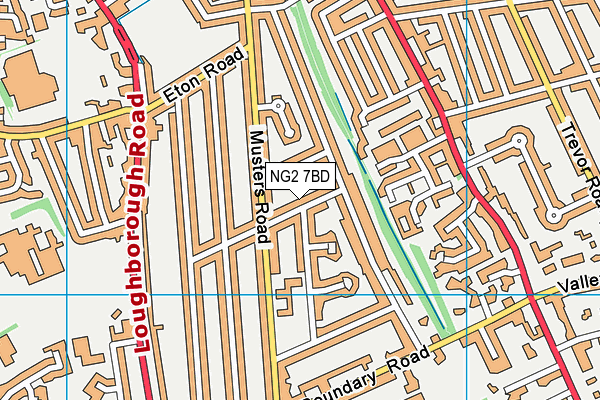 NG2 7BD map - OS VectorMap District (Ordnance Survey)