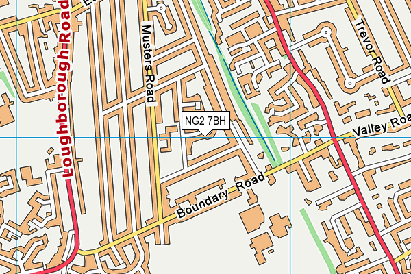 NG2 7BH map - OS VectorMap District (Ordnance Survey)