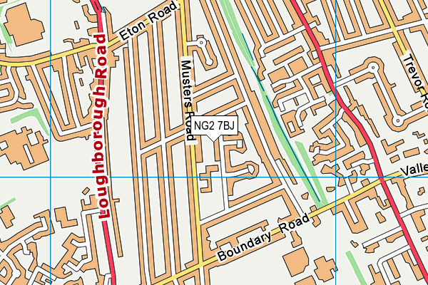 NG2 7BJ map - OS VectorMap District (Ordnance Survey)