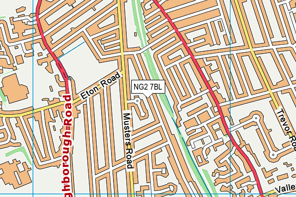 NG2 7BL map - OS VectorMap District (Ordnance Survey)