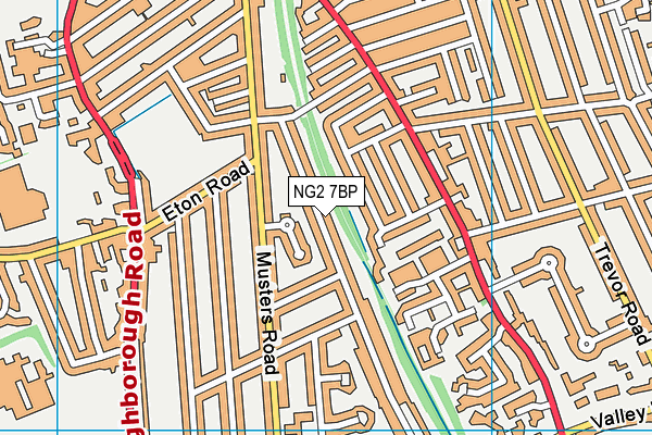 NG2 7BP map - OS VectorMap District (Ordnance Survey)