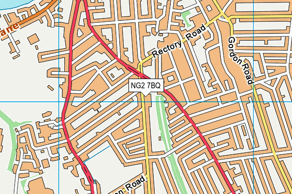 NG2 7BQ map - OS VectorMap District (Ordnance Survey)