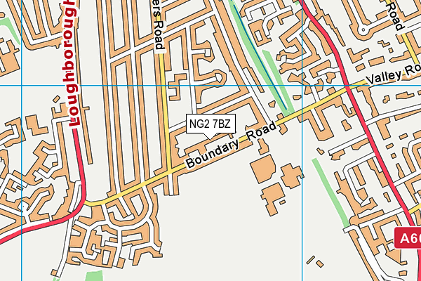 NG2 7BZ map - OS VectorMap District (Ordnance Survey)