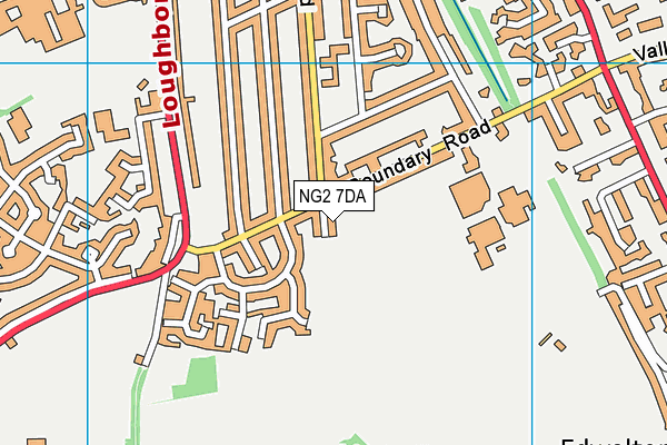 NG2 7DA map - OS VectorMap District (Ordnance Survey)