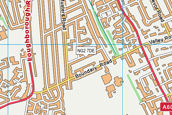 NG2 7DE map - OS VectorMap District (Ordnance Survey)