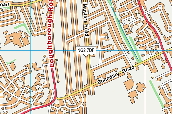 NG2 7DF map - OS VectorMap District (Ordnance Survey)