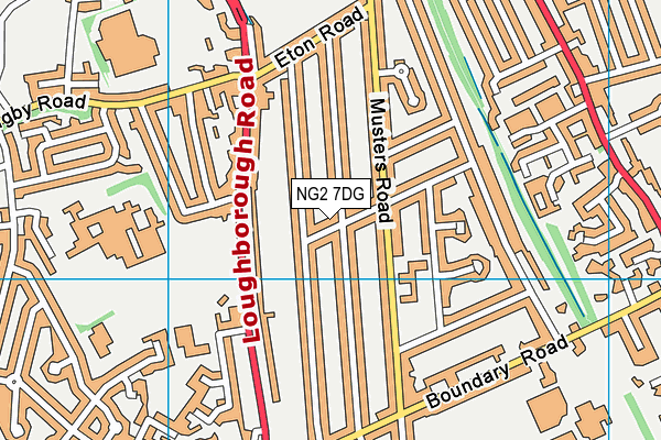 NG2 7DG map - OS VectorMap District (Ordnance Survey)