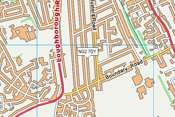 NG2 7DY map - OS VectorMap District (Ordnance Survey)