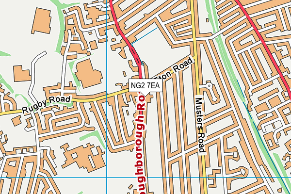 NG2 7EA map - OS VectorMap District (Ordnance Survey)