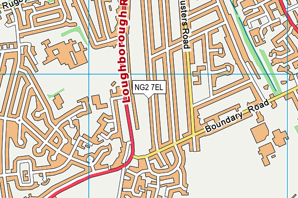 NG2 7EL map - OS VectorMap District (Ordnance Survey)