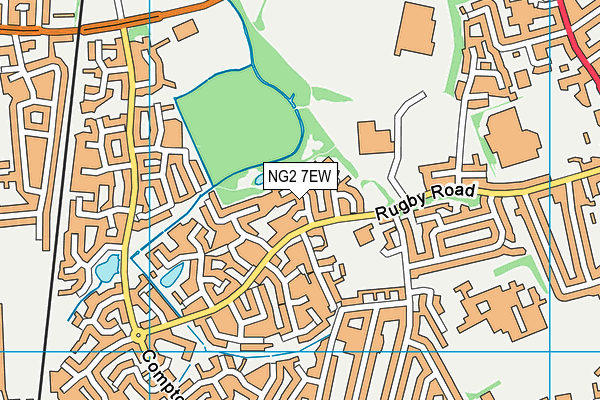 NG2 7EW map - OS VectorMap District (Ordnance Survey)