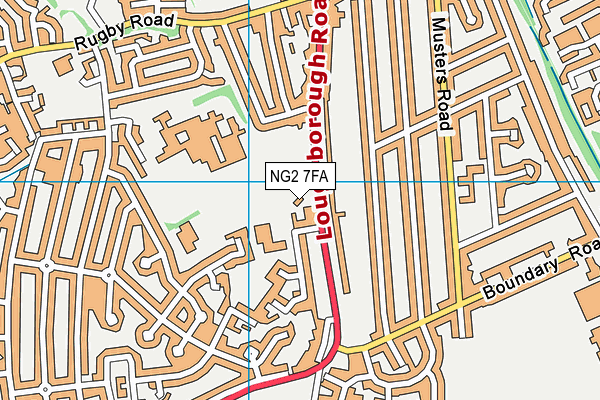 West Bridgford School map (NG2 7FA) - OS VectorMap District (Ordnance Survey)
