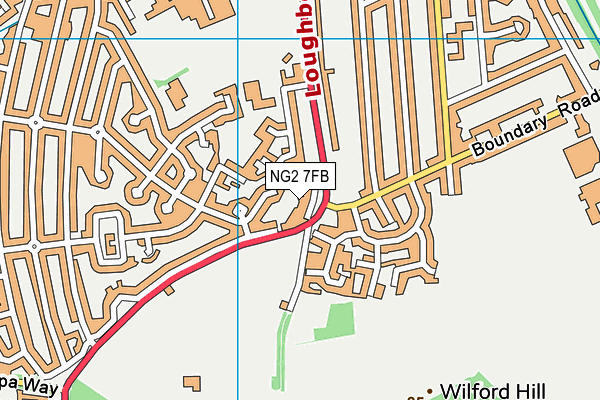 NG2 7FB map - OS VectorMap District (Ordnance Survey)