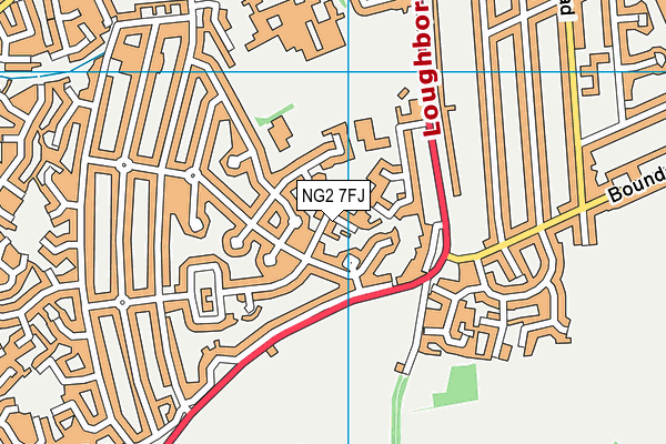 NG2 7FJ map - OS VectorMap District (Ordnance Survey)