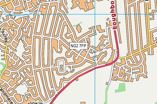 NG2 7FP map - OS VectorMap District (Ordnance Survey)