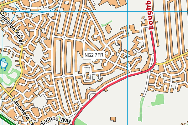 NG2 7FR map - OS VectorMap District (Ordnance Survey)