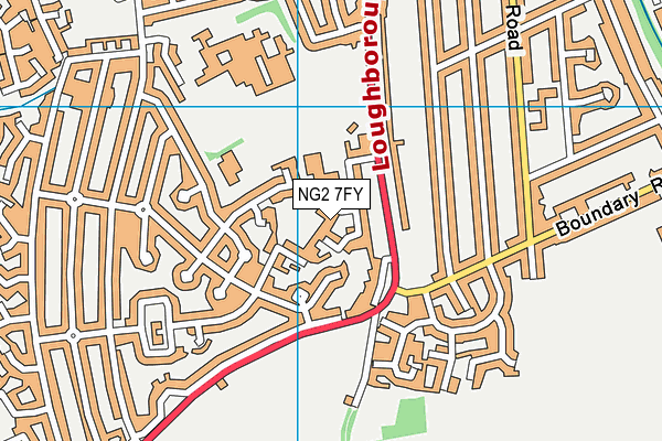 NG2 7FY map - OS VectorMap District (Ordnance Survey)