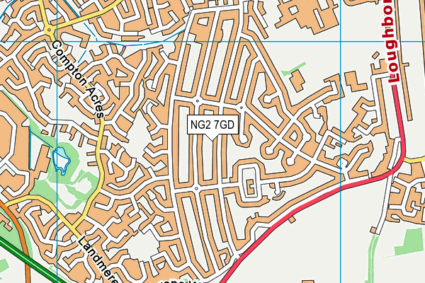 NG2 7GD map - OS VectorMap District (Ordnance Survey)