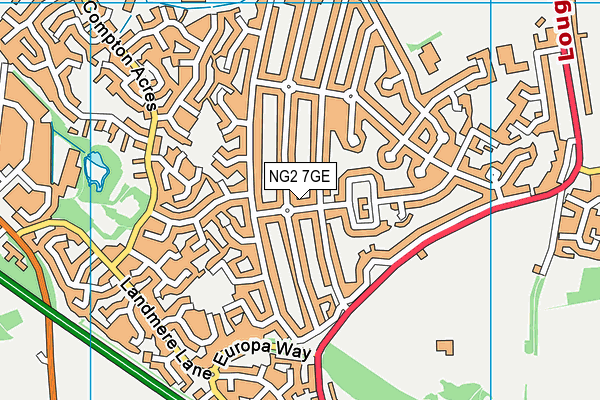 NG2 7GE map - OS VectorMap District (Ordnance Survey)
