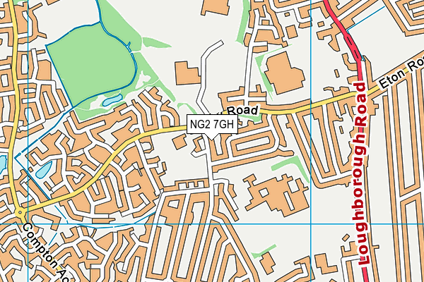 Greythorn Primary School map (NG2 7GH) - OS VectorMap District (Ordnance Survey)