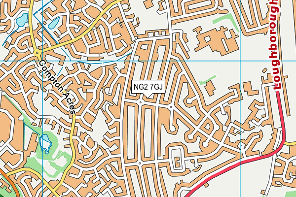 NG2 7GJ map - OS VectorMap District (Ordnance Survey)