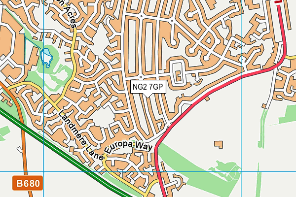 NG2 7GP map - OS VectorMap District (Ordnance Survey)