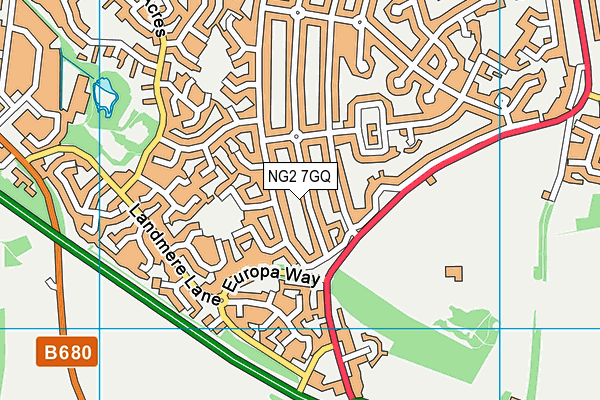 NG2 7GQ map - OS VectorMap District (Ordnance Survey)