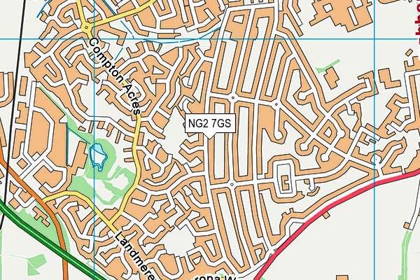 NG2 7GS map - OS VectorMap District (Ordnance Survey)