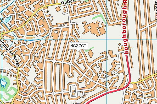 NG2 7GT map - OS VectorMap District (Ordnance Survey)