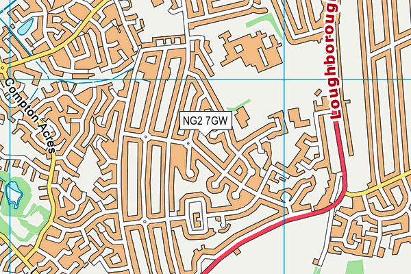 NG2 7GW map - OS VectorMap District (Ordnance Survey)
