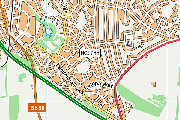 NG2 7HH map - OS VectorMap District (Ordnance Survey)