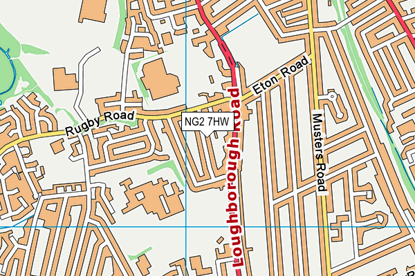 NG2 7HW map - OS VectorMap District (Ordnance Survey)