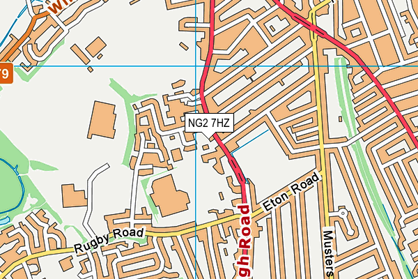 NG2 7HZ map - OS VectorMap District (Ordnance Survey)
