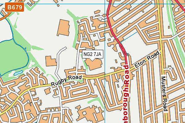 NG2 7JA map - OS VectorMap District (Ordnance Survey)