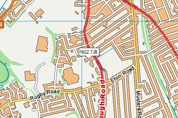 NG2 7JB map - OS VectorMap District (Ordnance Survey)