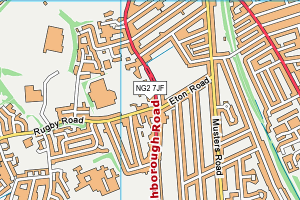 NG2 7JF map - OS VectorMap District (Ordnance Survey)