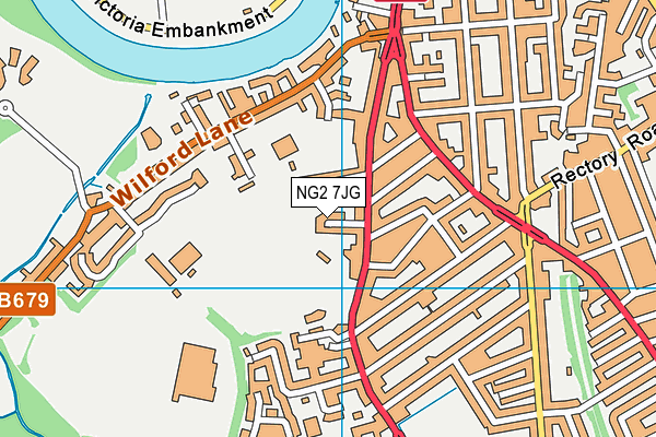 NG2 7JG map - OS VectorMap District (Ordnance Survey)