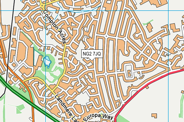 NG2 7JQ map - OS VectorMap District (Ordnance Survey)