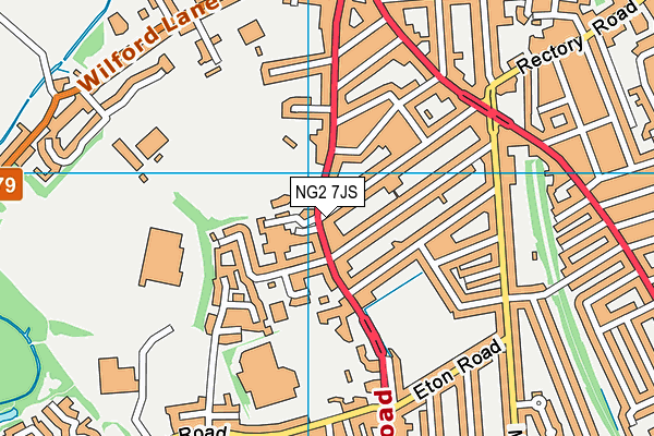 NG2 7JS map - OS VectorMap District (Ordnance Survey)