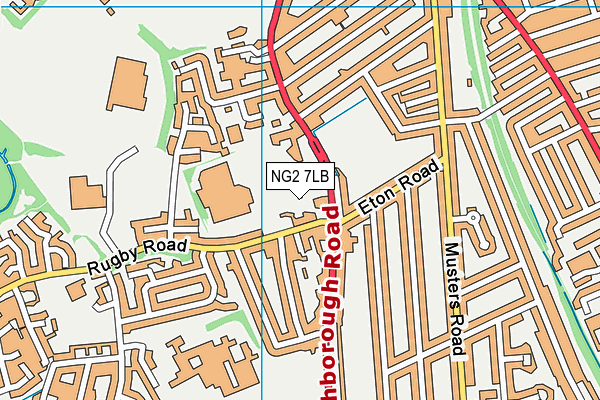 NG2 7LB map - OS VectorMap District (Ordnance Survey)
