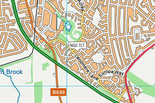 NG2 7LT map - OS VectorMap District (Ordnance Survey)