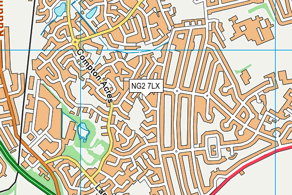 NG2 7LX map - OS VectorMap District (Ordnance Survey)