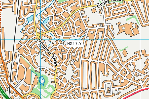 NG2 7LY map - OS VectorMap District (Ordnance Survey)